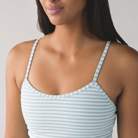 Lululemon Power-Y Tank Classic Stripe Sea Mist 6 - Picture 3 of 8